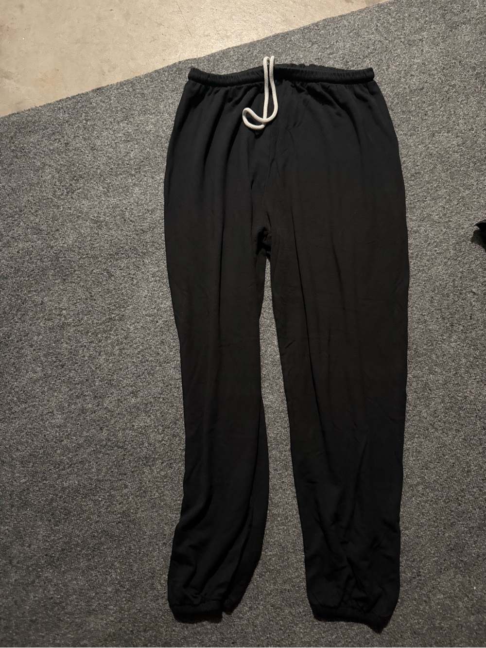 Women's Black Drawstring Joggers with Elastic Cuffs